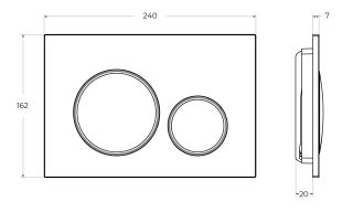 Кнопка смыва BelBagno BB-17C-NERO.M черный матовый